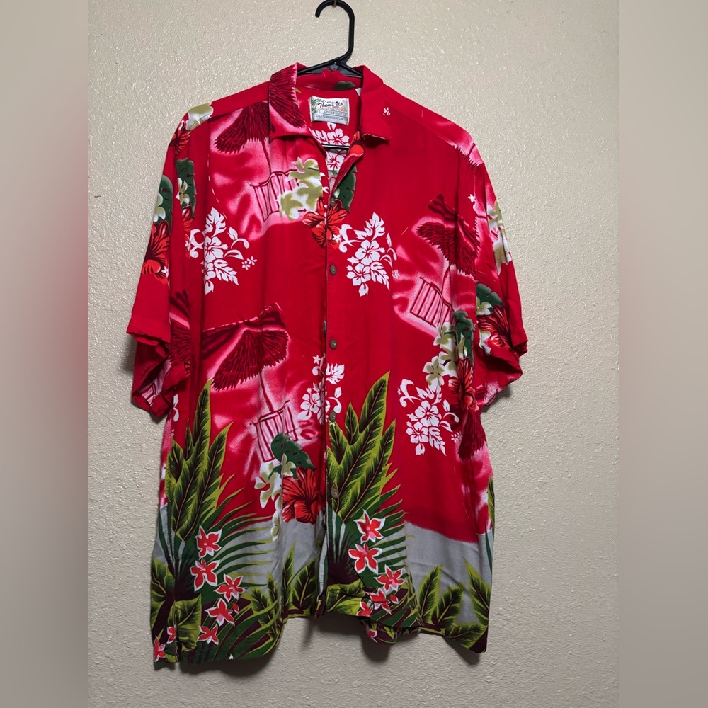 Tropical Red Hawaiian Shirt